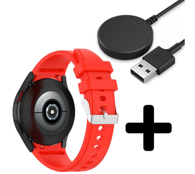 Strap-it GW5 - siliconen band (knalrood) + Oplader - Batch 2 (06-2023)