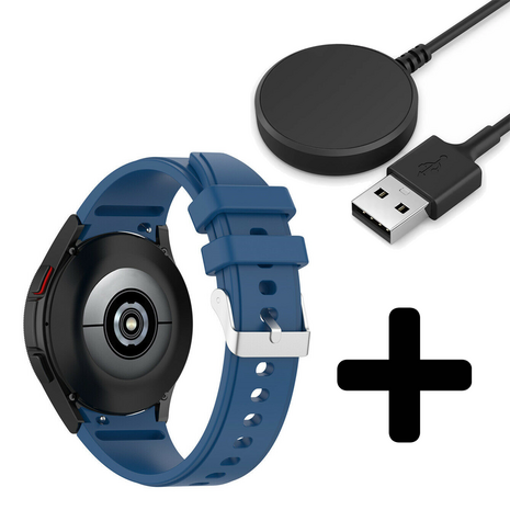 Strap-it Strap-it Bandje geschikt voor Samsung Galaxy Watch 5 (40mm / 44mm / Pro) bandje siliconen band (donkerblauw) - Incl. Oplader geschikt voor Samsung Galaxy Watch 5 40 mm / 44 mm / Pro (oplaadkabel) Strap-it Strap-it Bandje geschikt voor Samsung Galaxy Watch 5 (40mm / 44mm / Pro) bandje siliconen band (donkerblauw) - Incl. Oplader geschikt voor Samsung Galaxy Watch 5 40 mm / 44 mm / Pro (oplaadkabel)