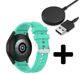Strap-it GW5 - siliconen band (aqua) + Oplader - Batch 2 (06-2023)
