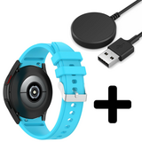 Strap-it GW5 - siliconen band (lichtblauw) + Oplader - Batch 2 (06-2023)
