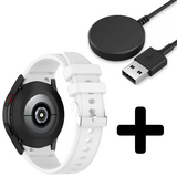 Strap-it GW5 - siliconen band (wit) + Oplader - Batch 2 (06-2023)