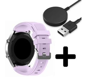 Strap-it GW5 - siliconen bandje (lila) + Oplader - Batch 2 (06-2023)