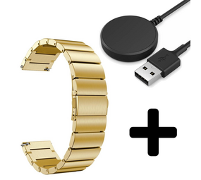 Strap-it GW5 - metalen bandje (goud) + Oplader - Batch 2 (06-2023)