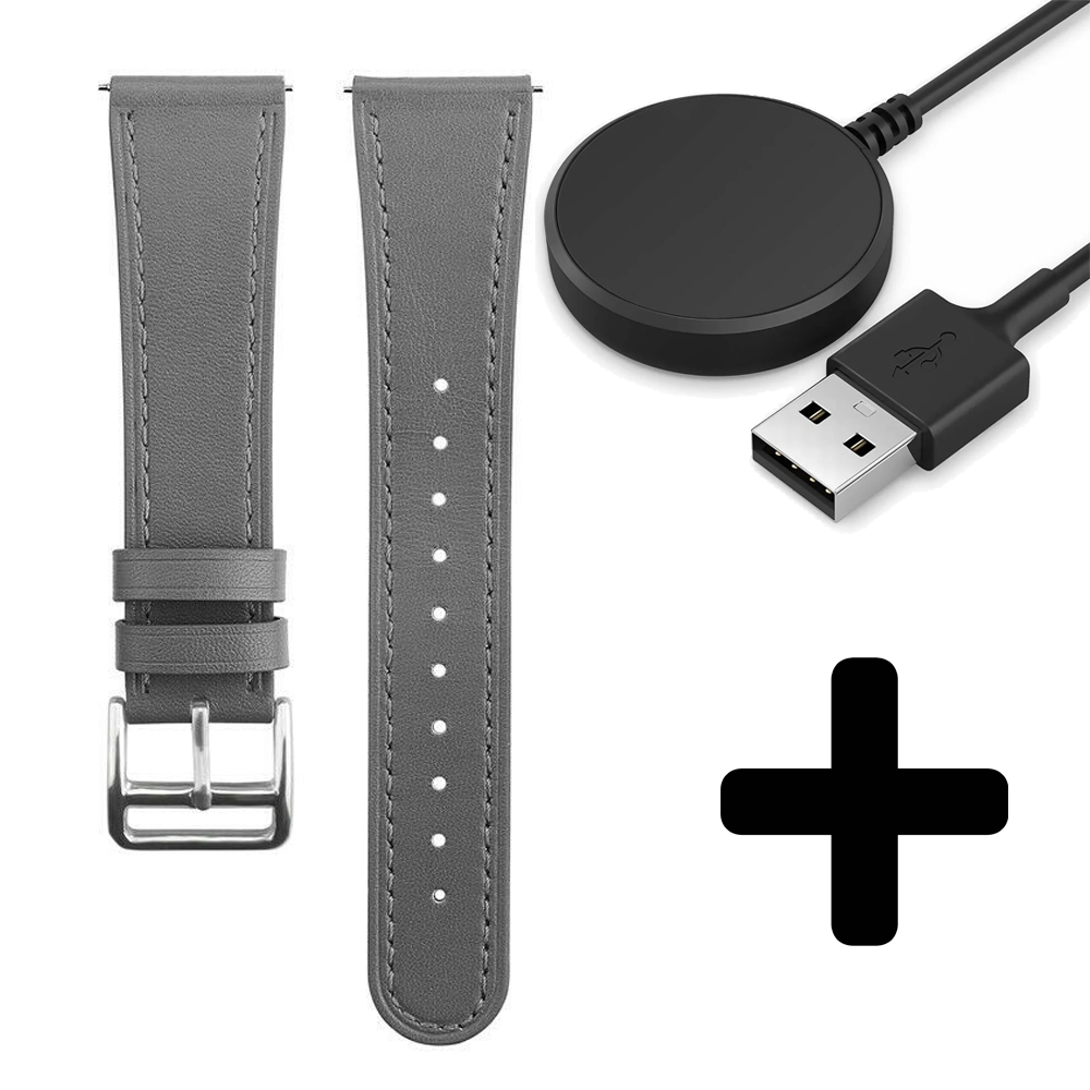 Strap-it Strap-it Bandje geschikt voor Samsung Galaxy Watch 5 (40mm / 44mm / Pro) bandje leren bandje (grijs) - Incl. Oplader geschikt voor Samsung Galaxy Watch 5 40 mm / 44 mm / Pro (oplaadkabel) Strap-it Strap-it Bandje geschikt voor Samsung Galaxy Watch 5 (40mm / 44mm / Pro) bandje leren bandje (grijs) - Incl. Oplader geschikt voor Samsung Galaxy Watch 5 40 mm / 44 mm / Pro (oplaadkabel)