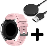 Strap-it GW5 - siliconen bandje (roze) + Oplader - Batch 2 (06-2023)