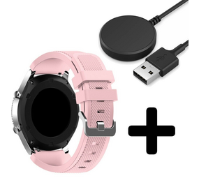 Strap-it GW5 - siliconen bandje (roze) + Oplader - Batch 2 (06-2023)