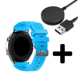 Strap-it GW5 - siliconen bandje (lichtblauw) + Oplader - Batch 2 (06-2023)