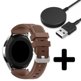 Strap-it GW5 - siliconen bandje (koffiebruin) + Oplader - Batch 2 (06-2023)