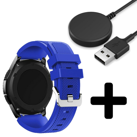 Strap-it Strap-it Bandje geschikt voor Samsung Galaxy Watch 5 (40mm / 44mm / Pro) bandje siliconen bandje (blauw) - Incl. Oplader geschikt voor Samsung Galaxy Watch 5 40 mm / 44 mm / Pro (oplaadkabel) Strap-it Strap-it Bandje geschikt voor Samsung Galaxy Watch 5 (40mm / 44mm / Pro) bandje siliconen bandje (blauw) - Incl. Oplader geschikt voor Samsung Galaxy Watch 5 40 mm / 44 mm / Pro (oplaadkabel)