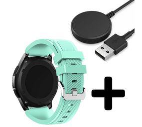 Strap-it GW5 - siliconen bandje (aqua) + Oplader - Batch 2 (06-2023)
