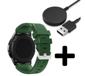 Strap-it GW5 - siliconen bandje (legergroen) + Oplader - Batch 2 (06-2023)
