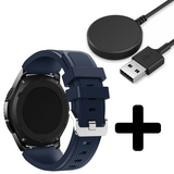 Strap-it GW5 - siliconen bandje (donkerblauw) + Oplader - Batch 2 (06-2023)