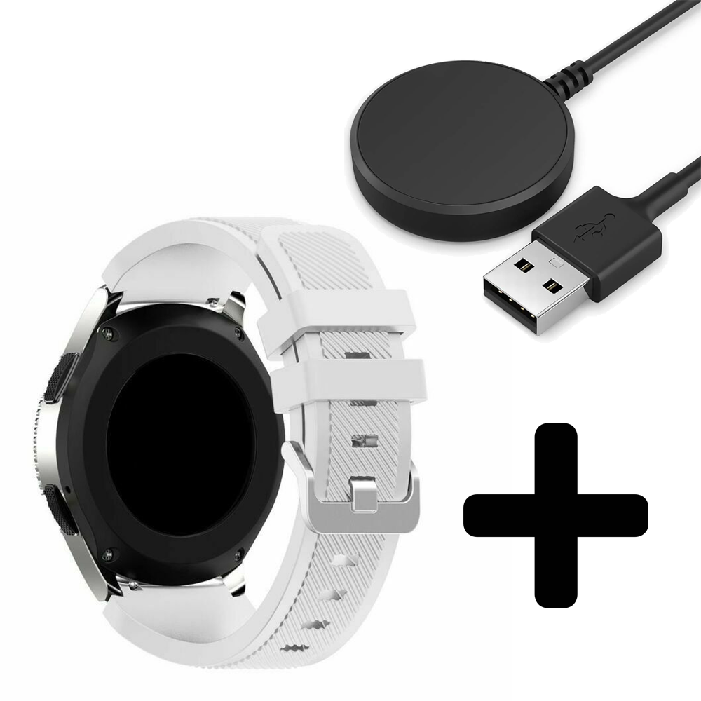 Strap-it Strap-it Bandje geschikt voor Samsung Galaxy Watch 5 (40mm / 44mm / Pro) bandje siliconen bandje (wit) - Incl. Oplader geschikt voor Samsung Galaxy Watch 5 40 mm / 44 mm / Pro (oplaadkabel) Strap-it Strap-it Bandje geschikt voor Samsung Galaxy Watch 5 (40mm / 44mm / Pro) bandje siliconen bandje (wit) - Incl. Oplader geschikt voor Samsung Galaxy Watch 5 40 mm / 44 mm / Pro (oplaadkabel)