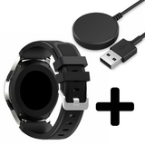 Strap-it GW5 - siliconen bandje (zwart) + Oplader - Batch 2 (06-2023)