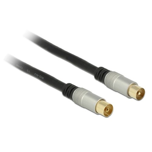 DeLock Premium Antenna Coax kabel quad shielded-1.0 meter