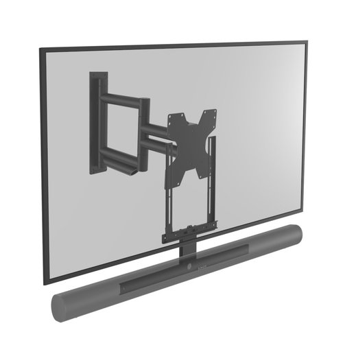 Cavus WMV8050+CFSARCW Premium Draaibare TV beugel met Sonos Arc beugel - White