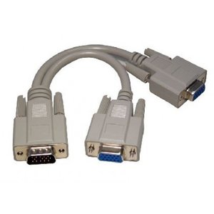 KEM VGA male - 2x VGA female Splitter Kabel