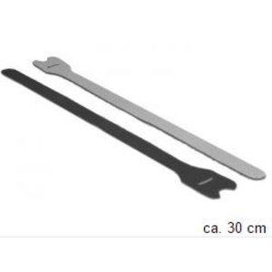 DeLock Klittenband binder 30 cm Zwart DeLock Klittenband binder 30 cm Zwart