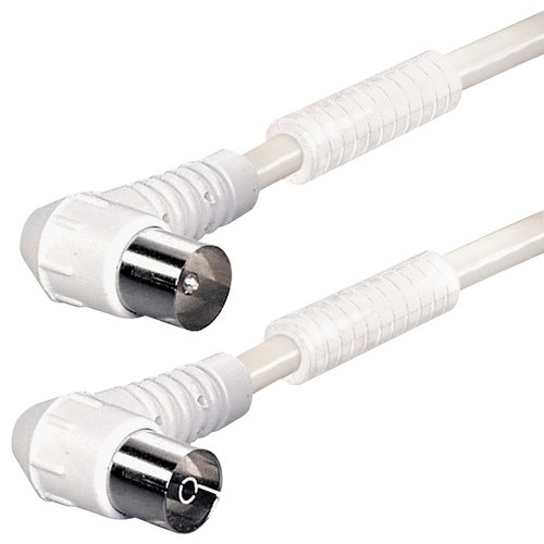 KEM Antenne Coax kabel (IEC) met haakse connectoren-2.0 meter