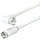 KEM F-Connector kabels (haaks) wit-1.5 meter