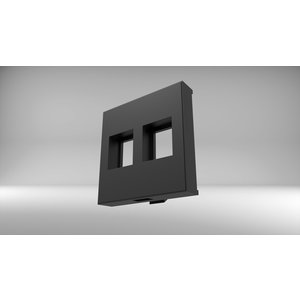 Digitel Panelmount - 2 Keystones-Zwart