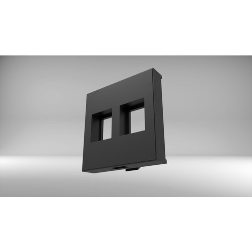 Digitel Panelmount - 2 Keystones-Zwart