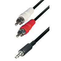 3.5mm - 2 RCA kabel - 3.0 meter