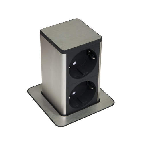 Digitel Pop Up - Powerunit 1x 220 Volt, USB lader (2 ingangen) - Wit