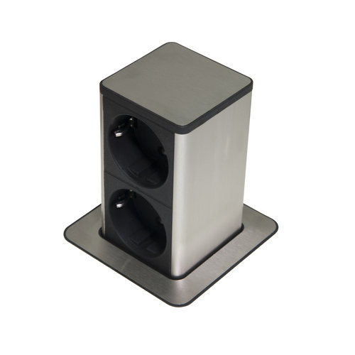 Digitel Pop Up - Powerunit 1x 220 Volt, USB lader (2 ingangen) - Wit