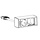 Digitel Desk Up Module – 2-voudig - 1x Stroom, 1x Leeg