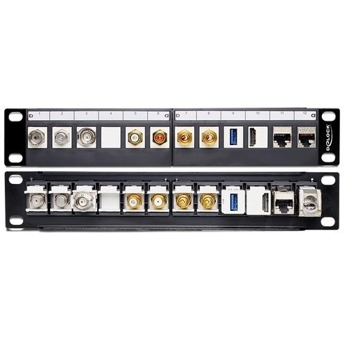 DeLock Keystone 10" Patchpanel - 12 poorts