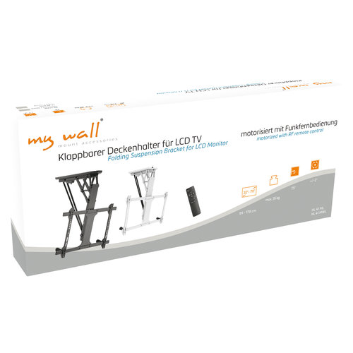 MyWall Elektrische Plafondbeugel HL41M Zwart (32-70 inch)