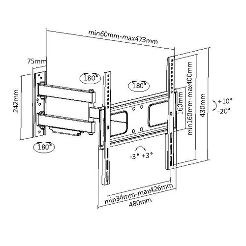 MyWall TV Beugel H25-1