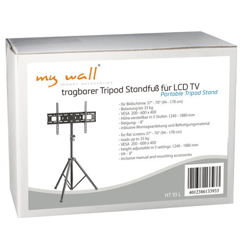 MyWall Portable TV Standaard HT10 max. 188 cm hoog (37-70inch)