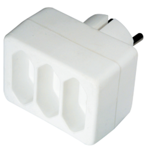 KEM 3 weg Euro stroom splitter adapter-Wit
