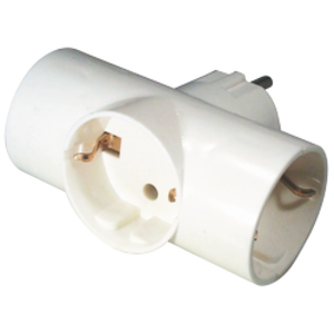 KEM 3-weg Schuko stroom splitter adapter