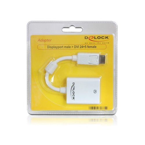 DeLock DisplayPort - DVI-D adapter kabel-Wit