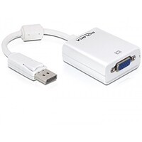 DisplayPort 1.2 male - VGA female adapter-Wit