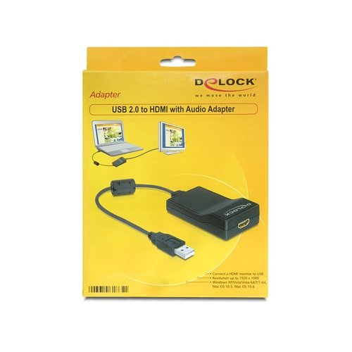 DeLock USB 2.0 naar HDMI met audio omvormer
