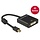 DeLock Actieve mini DisplayPort 1.2 male - DVI female adapter Zwart