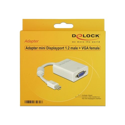 DeLock Mini DisplayPort - VGA adapter -Wit