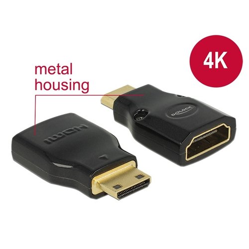 DeLock HDMI female - mini HDMI male adapter (4K)