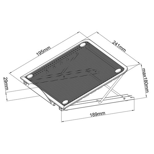 MyWall Verstelbare Tablet / Laptop standaard (tot max 11 inch)