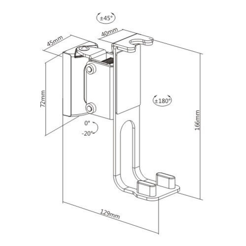 MyWall Muurbeugel voor Sonos One, Play:1 en One SL (2 per verpakking)-Zwart