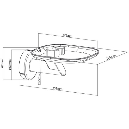 MyWall Wandbeugel voor Sonos One (SL), Play:1 HS16 WL zwart