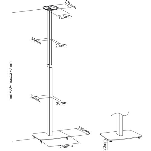 MyWall Standaard voor Sonos One & One SL Wit (set van 2)