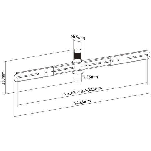 MyWall Soundbarbeugel Zwart voor HT 20 & HT 21 TV standaard