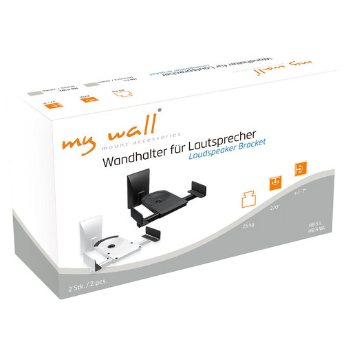 MyWall Speaker wandbeugel draaibaar HB5 (Set van 2) - Wit