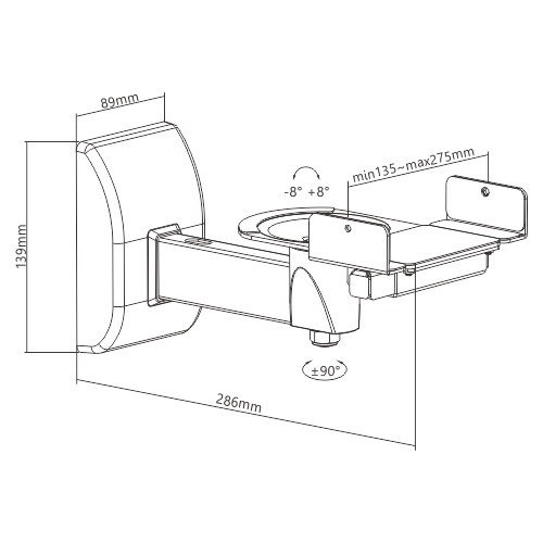 MyWall Bookshelf Speaker wandbeugel HB 7 L