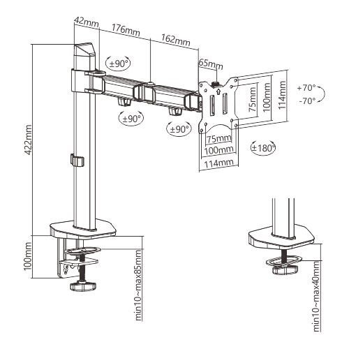 MyWall Monitorarm HL 50-1